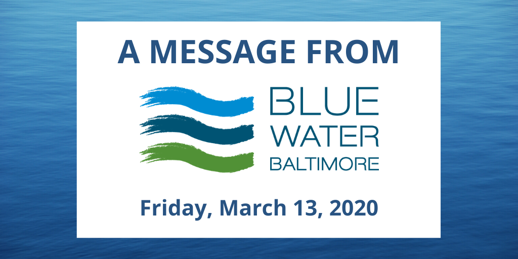 a message from blue water baltimore