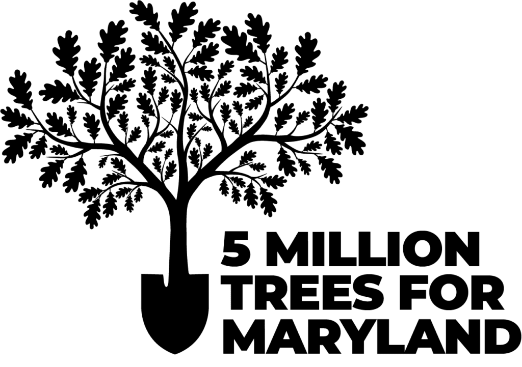 the 5 million trees for maryland logo