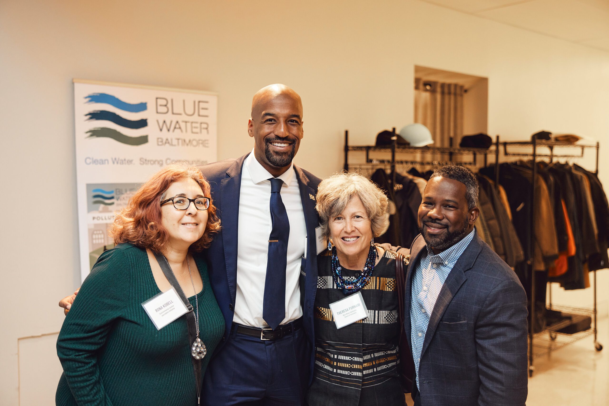 a group of people standing next to each other