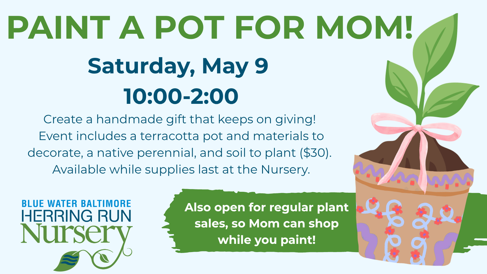 a poster with a plant in a pot